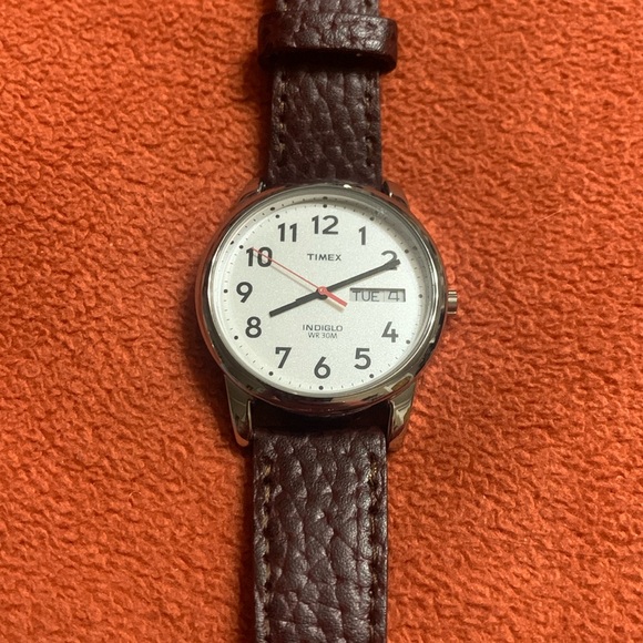 Timex Indiglo WR30M Date window Easy Read Dial Men’s Stainless Steel Watch - Picture 1 of 7